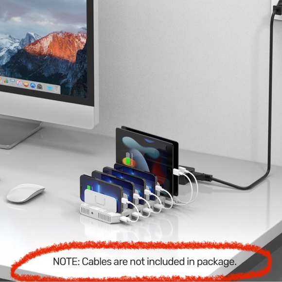 Unitek Multi Charging Station / Dock - 60W, 10-Port USB Charger - White - NEW - Picture 3 of 10